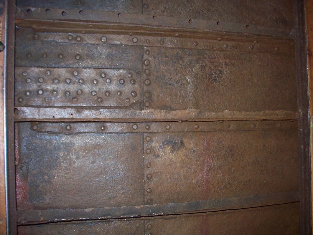 Gebikt en geborsteld vlak van klassiek woonschip