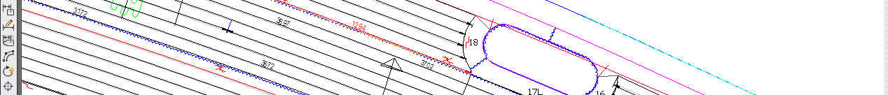 Maten maken (AutoCAD dimension-objecten) in een grote tekening van een scheepsdek