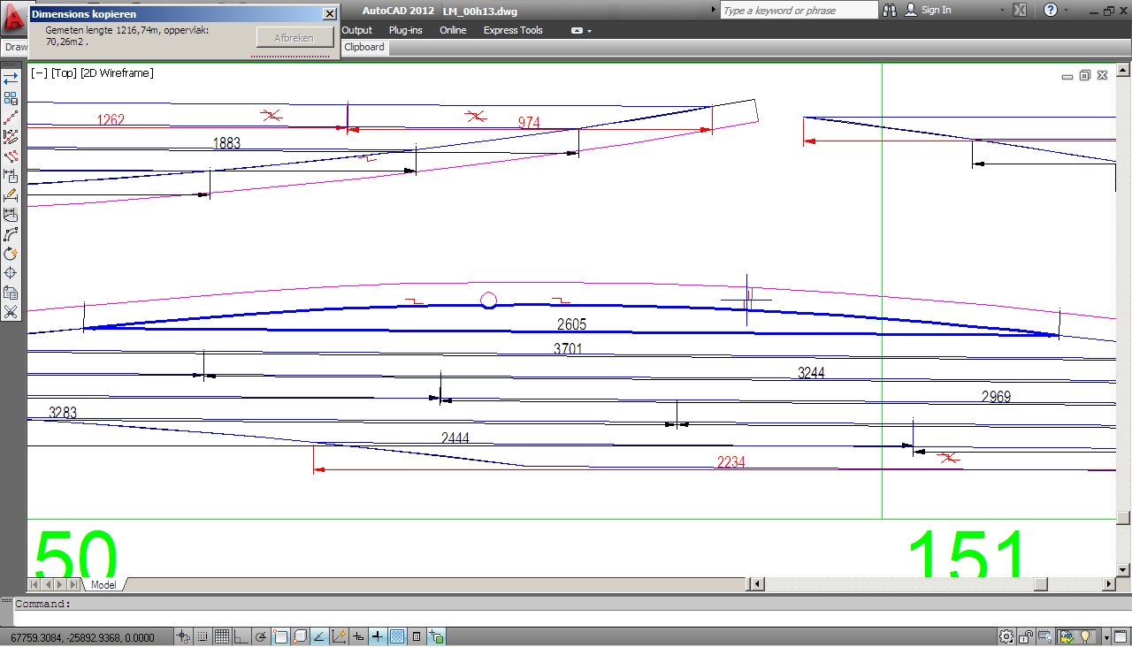 Bezig met maken van latmaten, na scannen en foutinspectie
